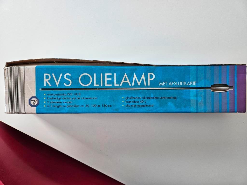Lampe à huile en acier inoxydable, Enlèvement, Neuf