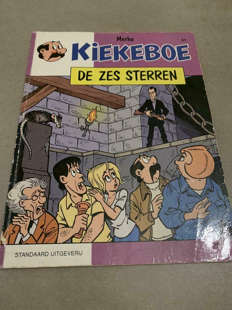 Kiekeboe 61: De zes sterren (eerste druk), Enlèvement ou Envoi, Une BD, Merho, Utilisé
