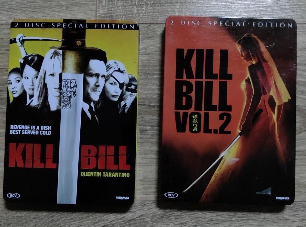 Kill Bill 1 & 2 (2003) (Quentin Tarantino) 2 Discs DVD, Ophalen of Verzenden, Zo goed als nieuw