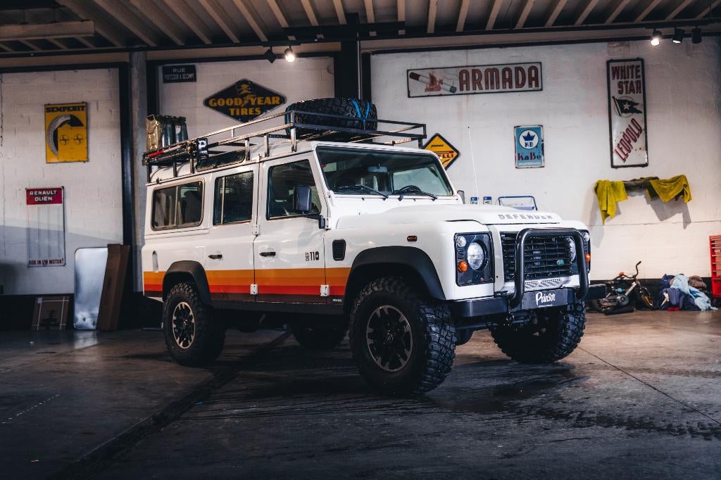Land Rover Defender 110 // 7 zit // AIRCO // EX BTW, 90 kW, Euro 5, Stof, Zwart