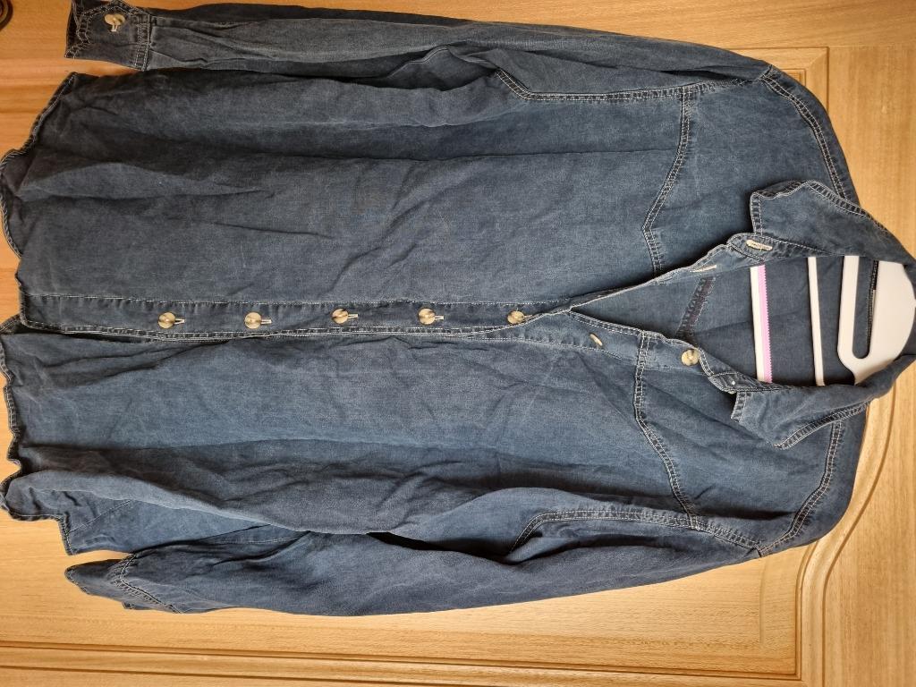 Lange jeans blouse maat 42, Ophalen of Verzenden, Zo goed als nieuw, Maat 42/44 (L), Blauw