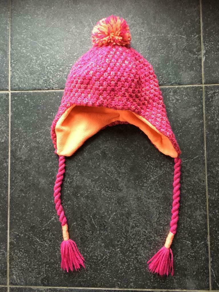 Peruaanse muts roze van Wedze, Kinderen en Baby's, Kinderkleding | Mutsen, Sjaals en Handschoenen, Ophalen, MET, Meisje, Zo goed als nieuw