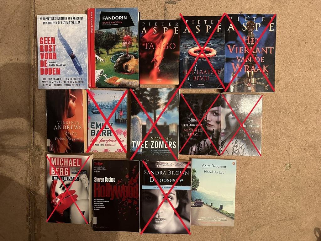 Verschillende thrillers en romans, Livres, Thrillers, Comme neuf, Enlèvement ou Envoi