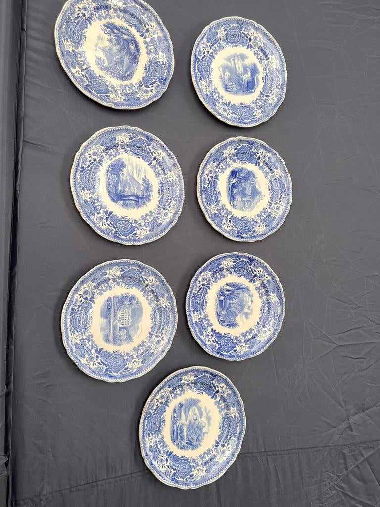 Vintage blauw-wit wandborden – Villeroy & Boch Burgenland, Ophalen of Verzenden