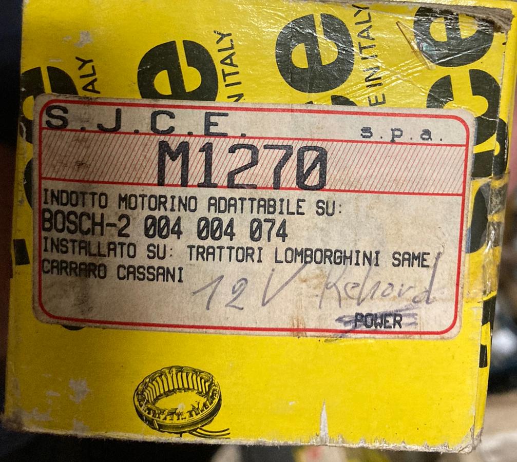 Anker starter Bosch V12 trattori Lamborghini, Ophalen, Gebruikt