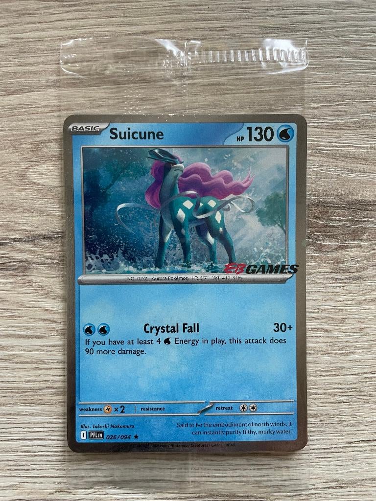 Suicune Promo Pokemon 026/094 - PFL - EB Games - sealed!, Enlèvement ou Envoi, Neuf, Cartes en vrac, Foil