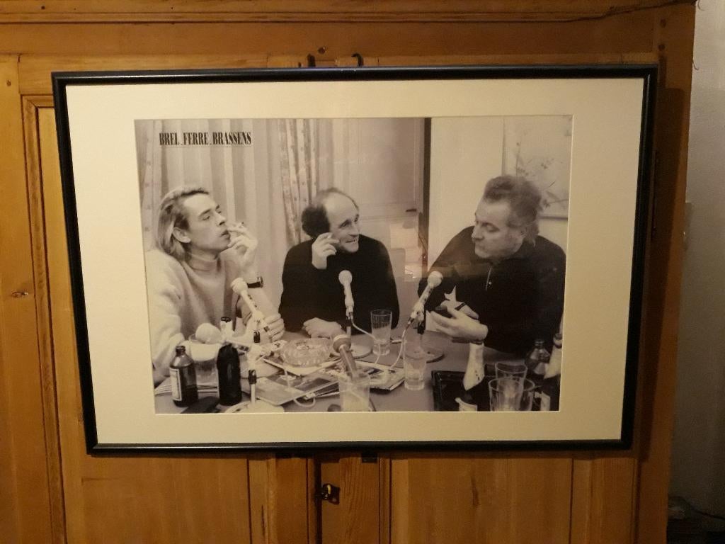 foto dichters van het Franse lied, Verzamelen, Ophalen, 1960 tot 1980, Foto, Zo goed als nieuw