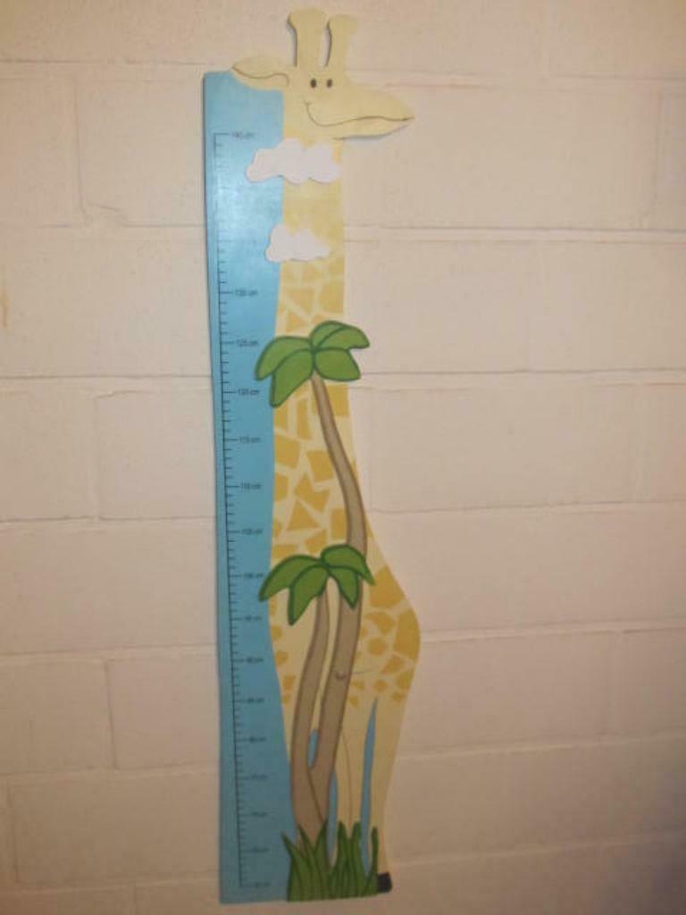 Houten groeimeter Giraf voor kinderkamer, Ophalen, Gebruikt, Wanddecoratie