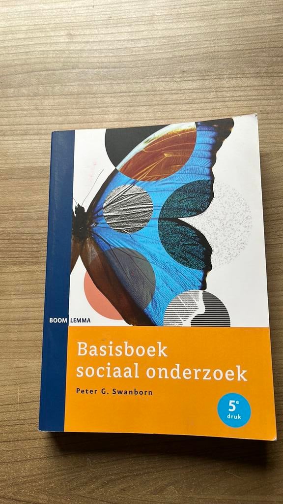 Basisboek Sociaal Onderzoek, Verzenden, Zo goed als nieuw, Hoger Onderwijs, Swanborn