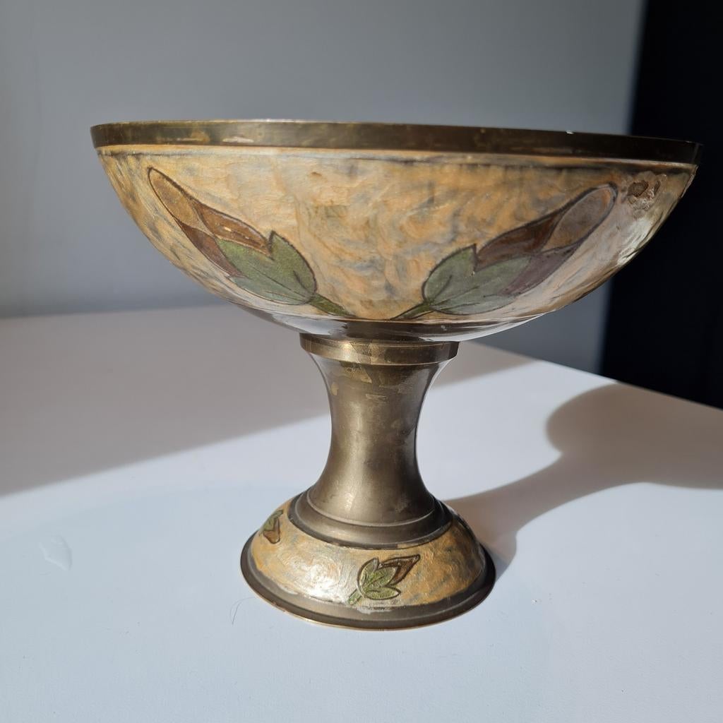 Beschilderde metalen schaal, Ophalen of Verzenden