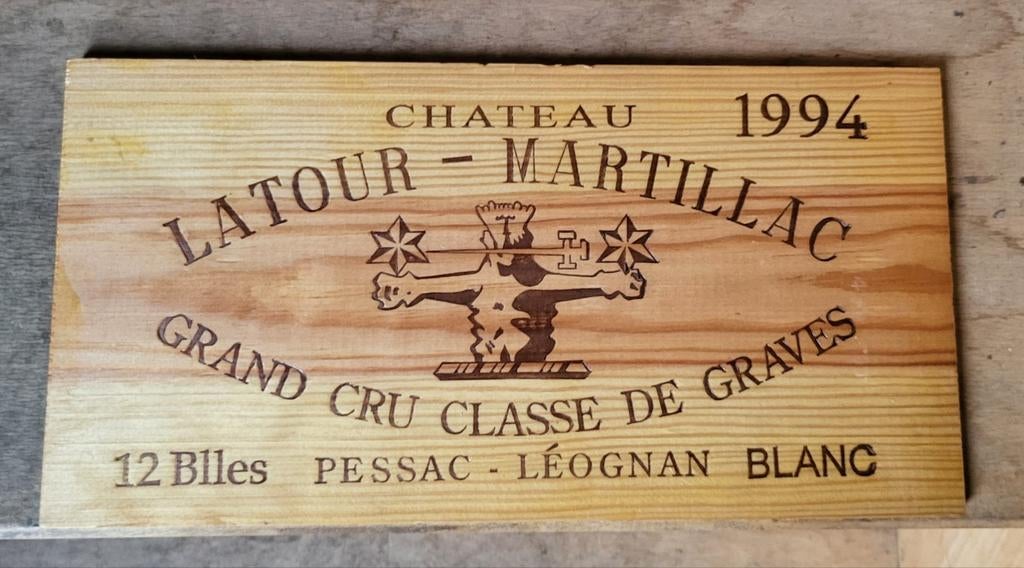 Wijn bord Chateau Latour Martillac 1994, Ophalen of Verzenden