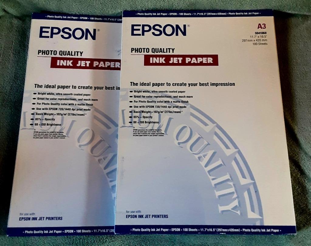 2 paquets de papier photo de qualité A3 non ouverts, Envoi