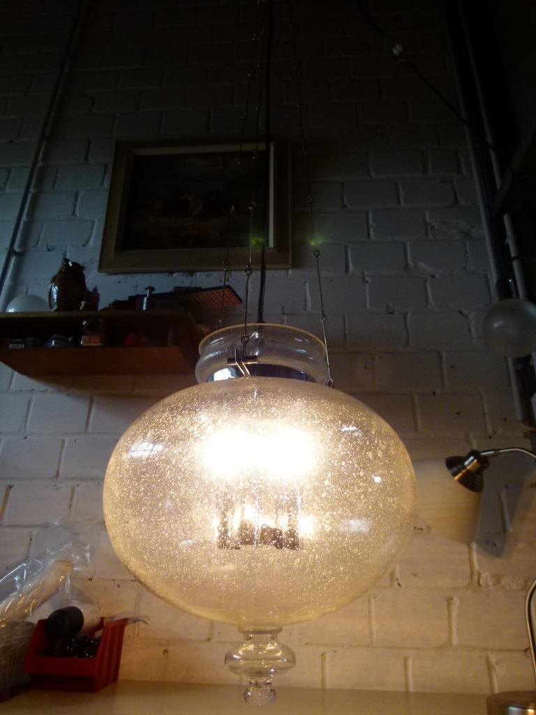 vintage hanglamp glashutte Limburg 60er design, Enlèvement, Maison et Meubles