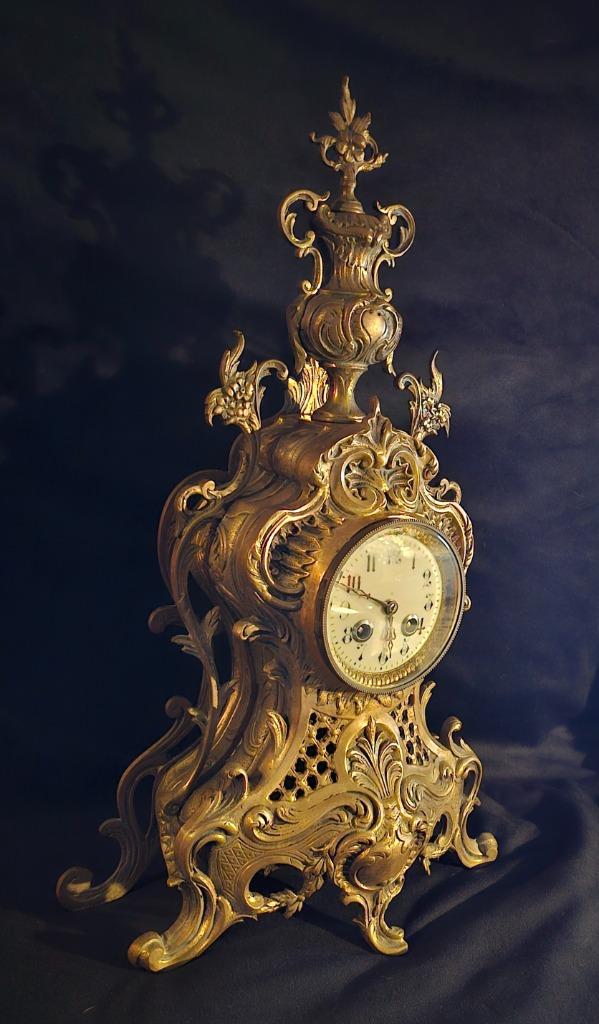 horloge de cheminée française baroque antique japy freres 18, Antiquités & Art, Enlèvement ou Envoi