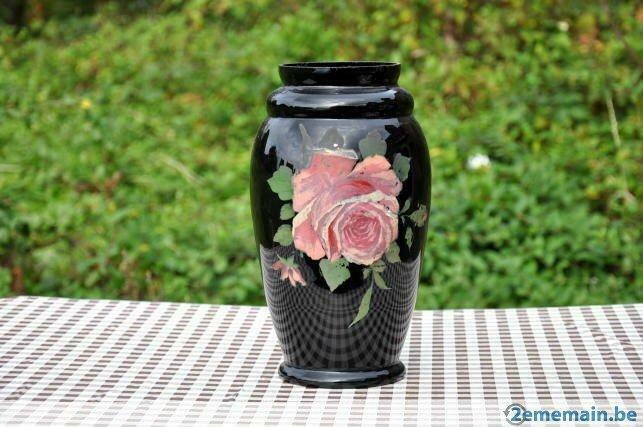 +vase boom/havré grosse rose, Antiquités & Art, Enlèvement ou Envoi
