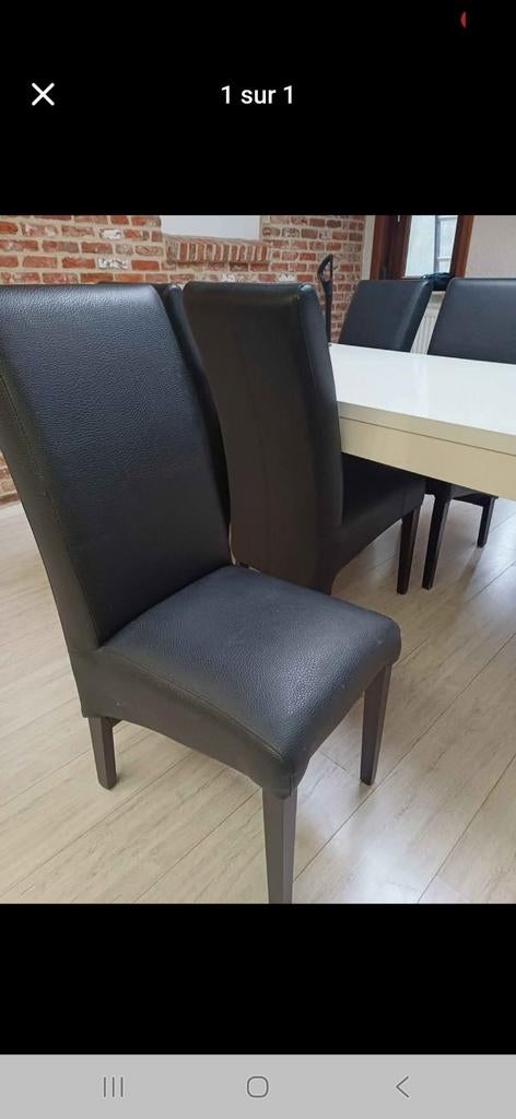 Chaise 6 piece, Enlèvement, Comme neuf, Noir, Cinq, Six Chaises ou plus