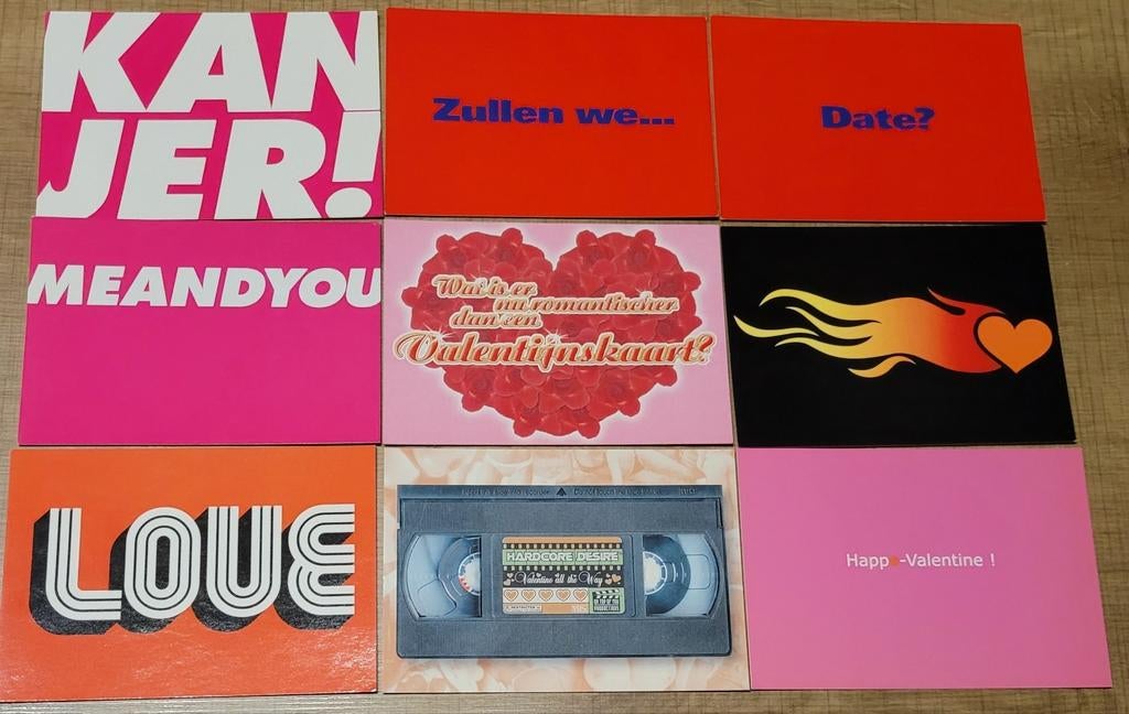 14 postkaarten: thema Valentijn, Verzamelen, Postkaarten | Themakaarten, Ophalen of Verzenden, 1980 tot heden, Ongelopen, Feest(dag)