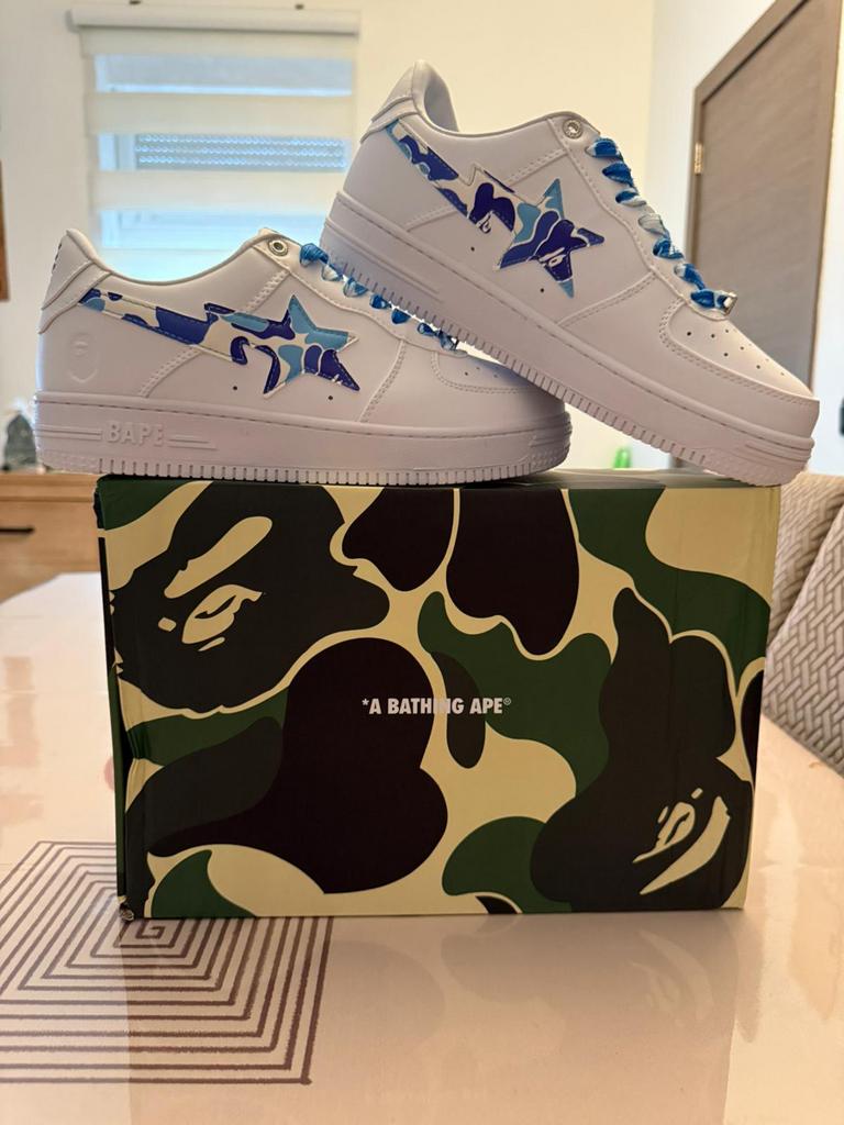 Basket A Bathing Ape Bape (blanche et bleu), Enlèvement, Neuf