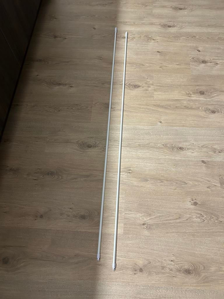 Luxaflex witte draaistangen (2x), Ophalen, Zo goed als nieuw, Wit, 100 tot 150 cm