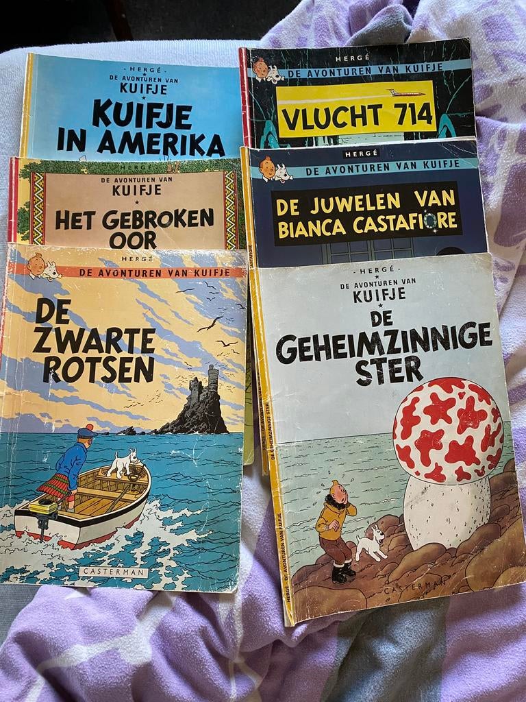 6 bandes de Tintin, Plusieurs BD, Enlèvement ou Envoi, Utilisé