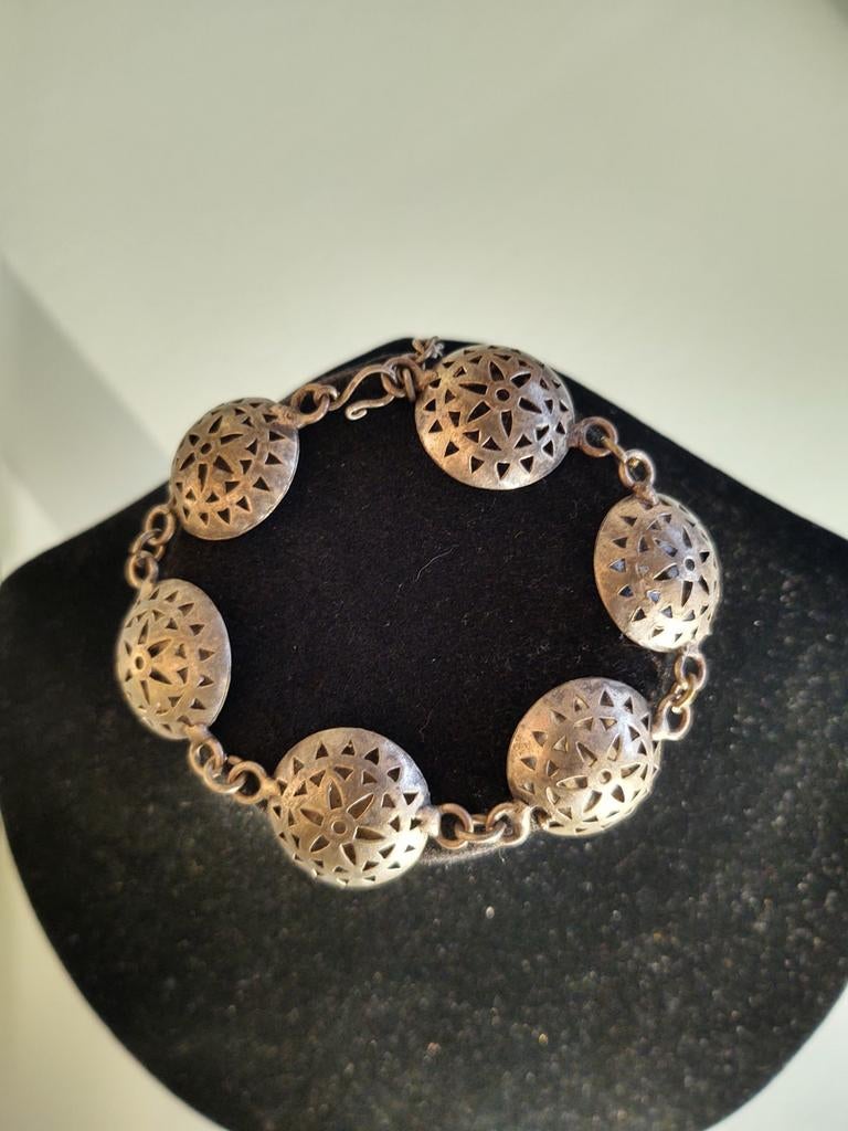 Vintage antieke armband., Handtassen en Accessoires, Antieke sieraden, Ophalen of Verzenden, Zilver, Armband
