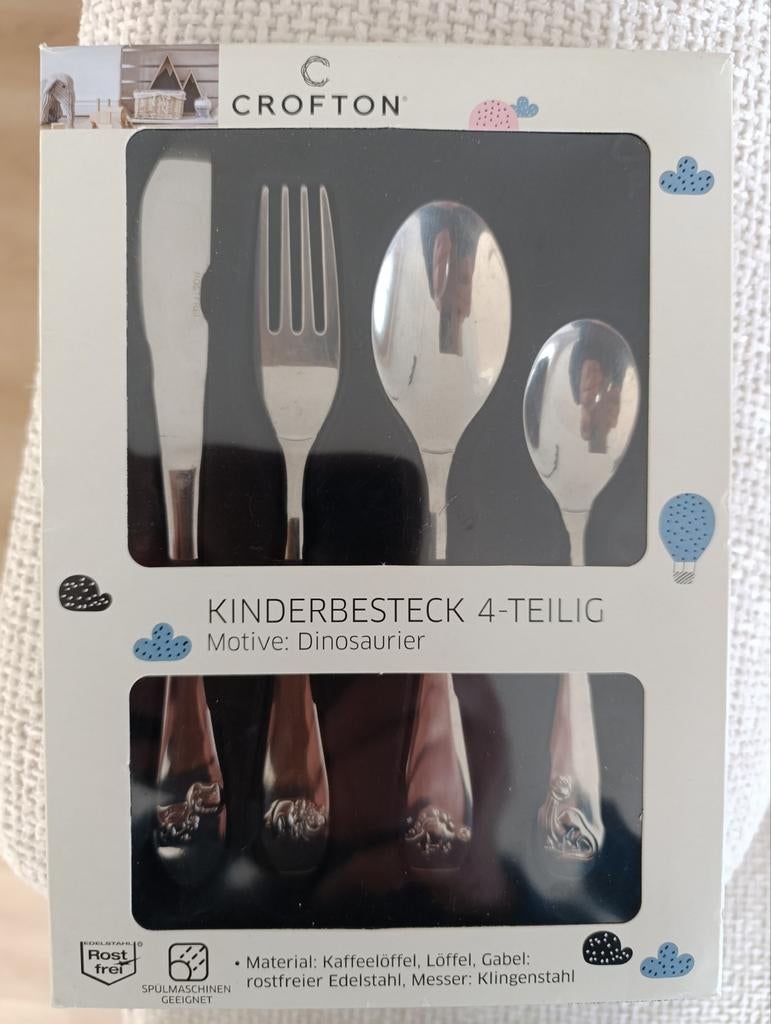 Kinderbestek 4 delig dinosauriërs, Ophalen