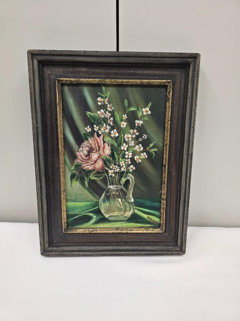 Schilderij G. Naert - Bloemen, Ophalen