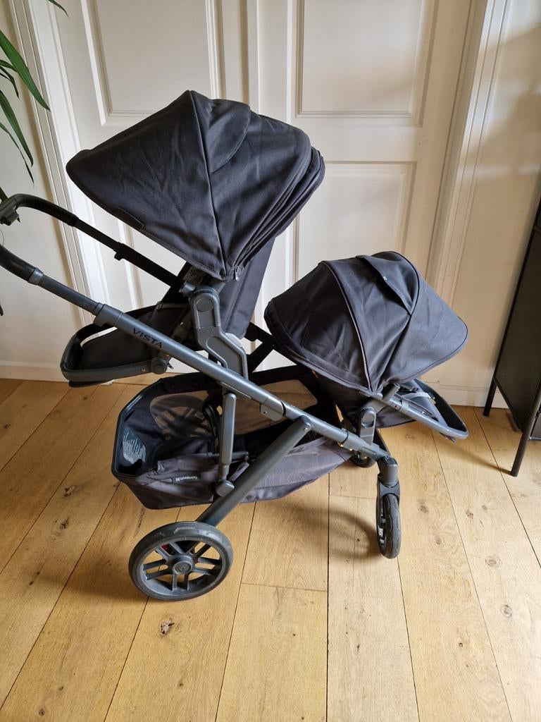 Dubbele buggy Uppababy Vista V2, Kinderen en Baby's, Ophalen, Gebruikt, Overige merken, Verstelbare rugleuning