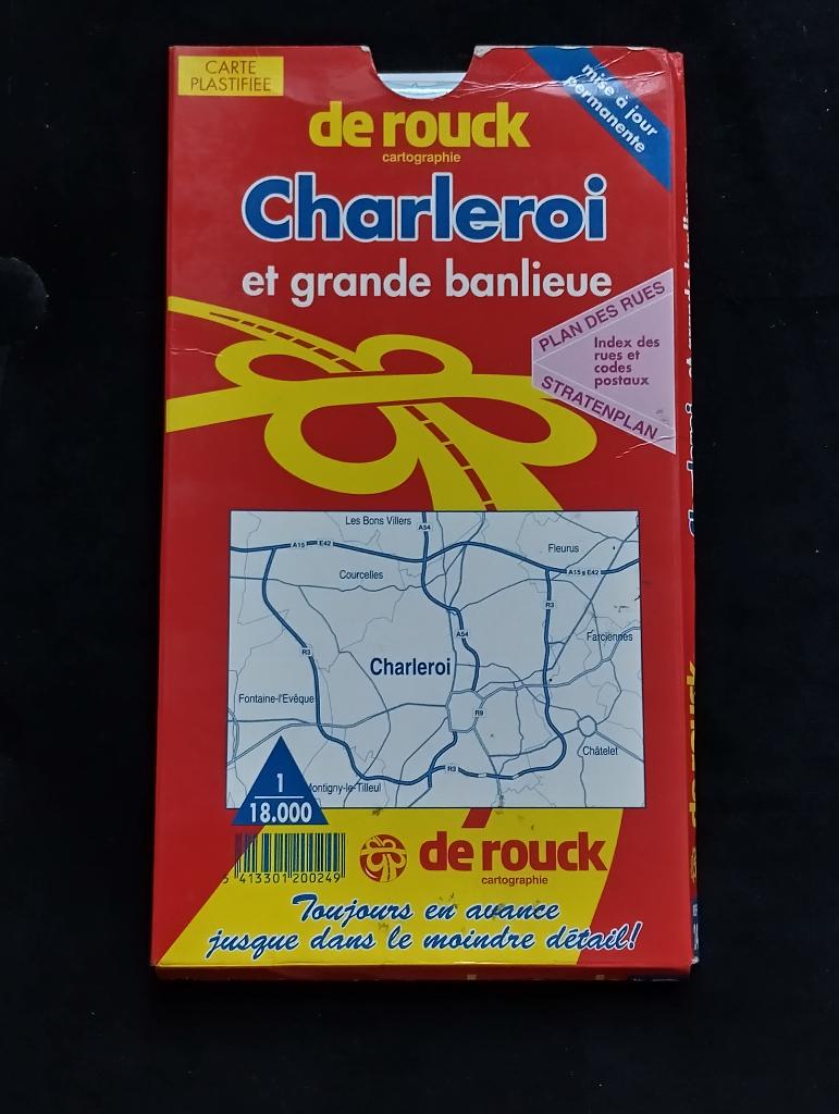 De Rouck cartografie Charleroi grote buitenwijken 98 vintage, Overige typen, 1800 tot 2000, België, Ophalen