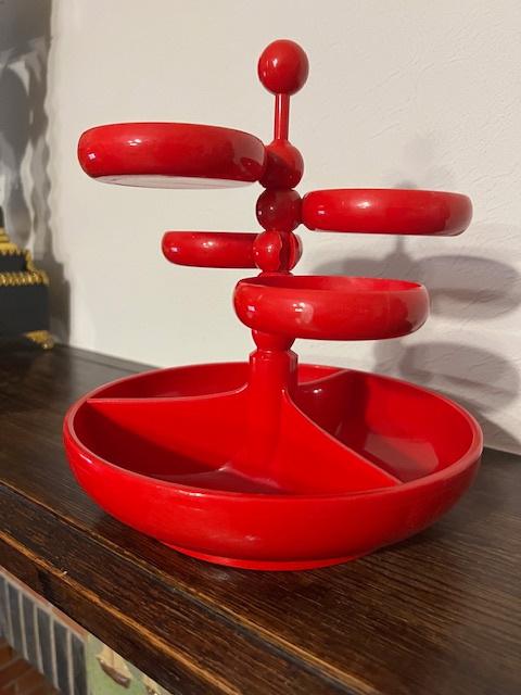 vintage 1970's Emsa Snacktoren, Duitsland rood, Ophalen