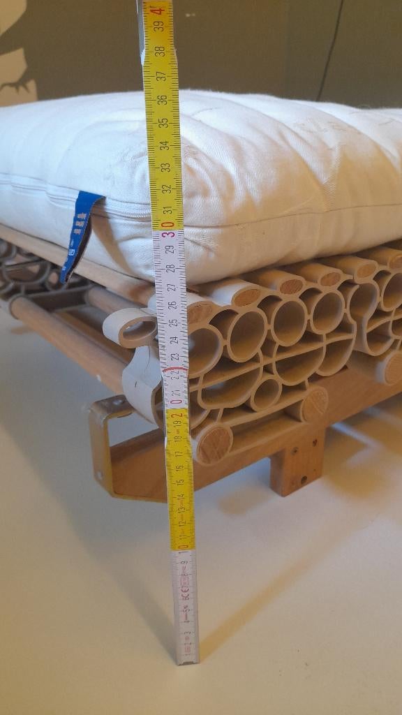 ergonomische lattenbodem met futon 80x200cm - INTERMEZZO, Une personne, Utilisé, Sommier, 200 cm