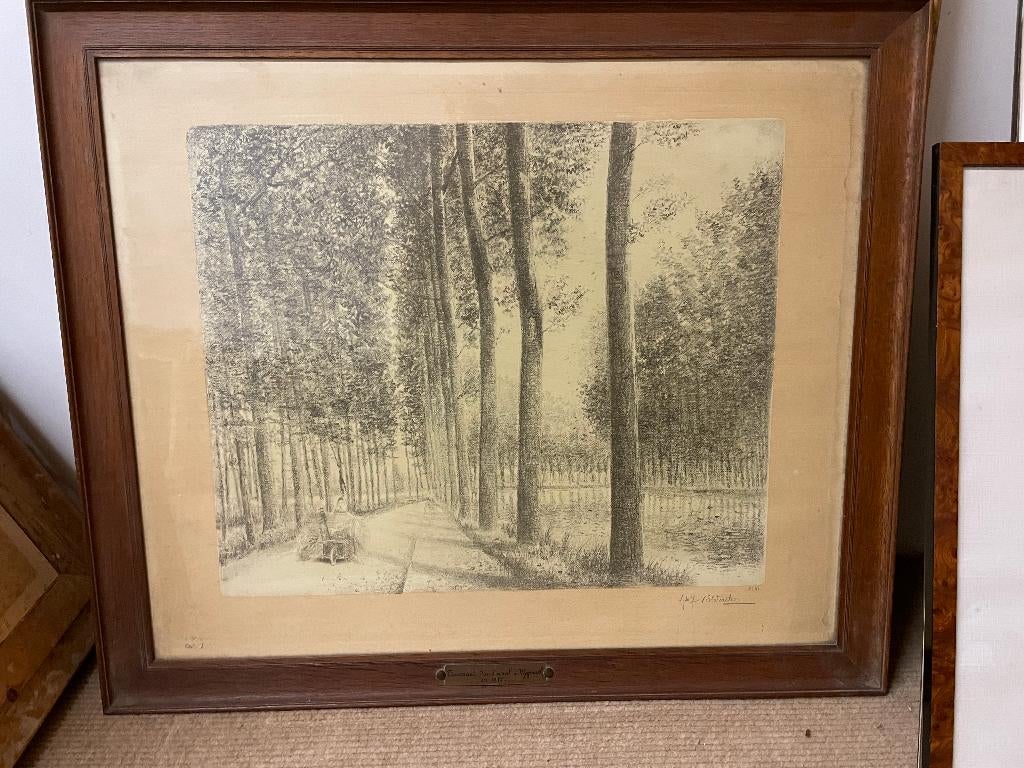 lithographie Canal de Wijgmaal (Wygmael) 1917, Ophalen