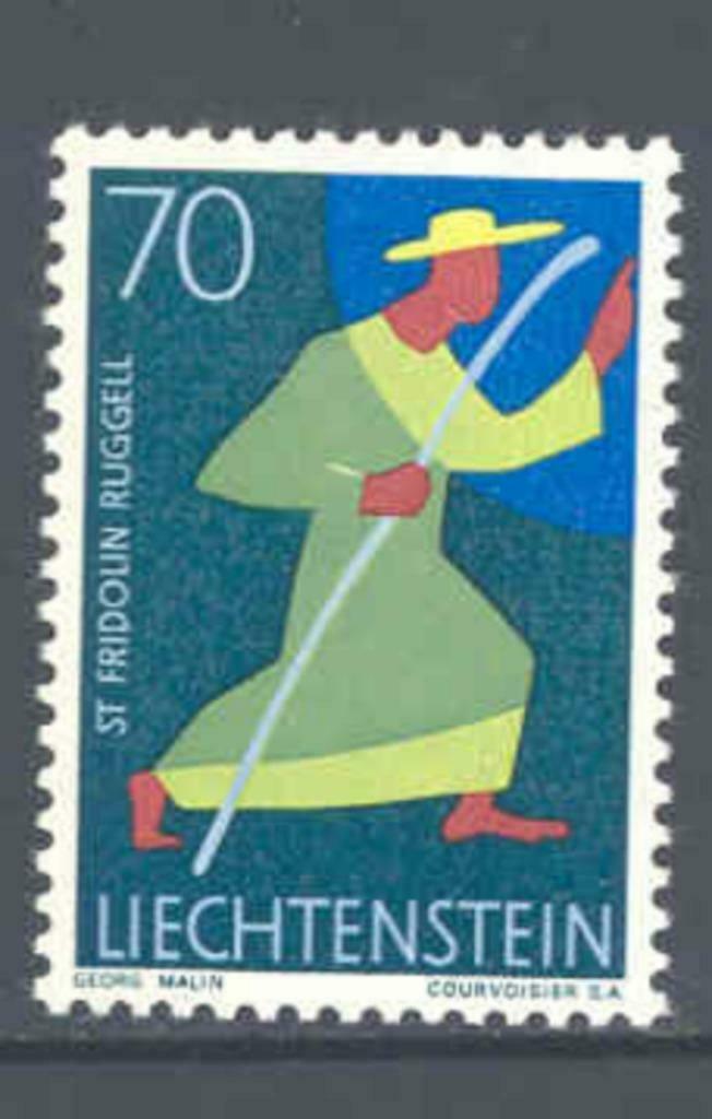 Liechtenstein 1967-71 Saint Fridolin (Rugell) **, Envoi, Autres pays, Non oblitéré