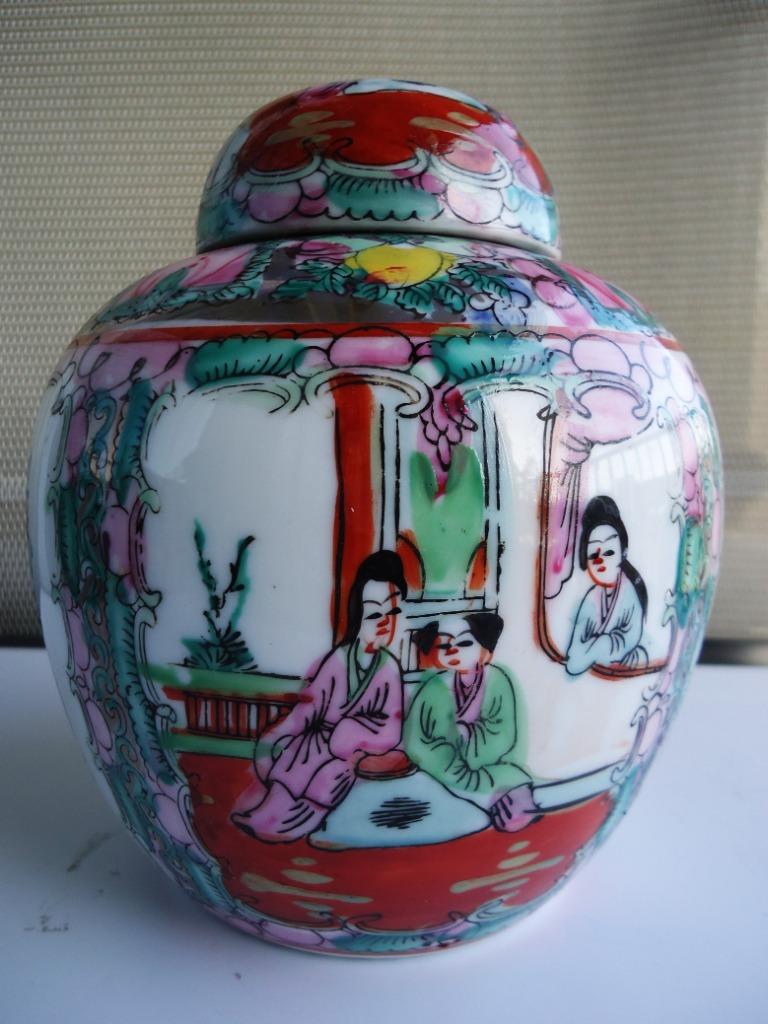 Gember Pot porselein Famille Rose Chinees Vaas 😍💎💑👌, Ophalen of Verzenden
