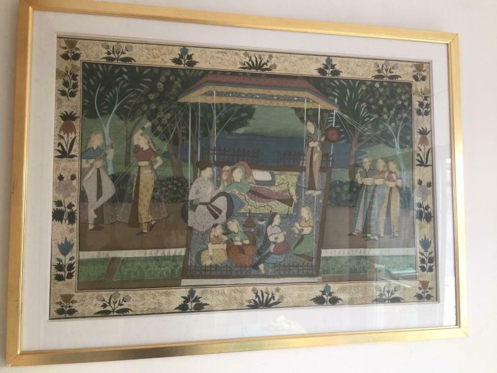 Schilderij op zijde uit India, Enlèvement