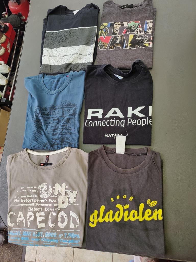6 T-shirts maat M, Ophalen of Verzenden, Zo goed als nieuw, Maat 48/50 (M)