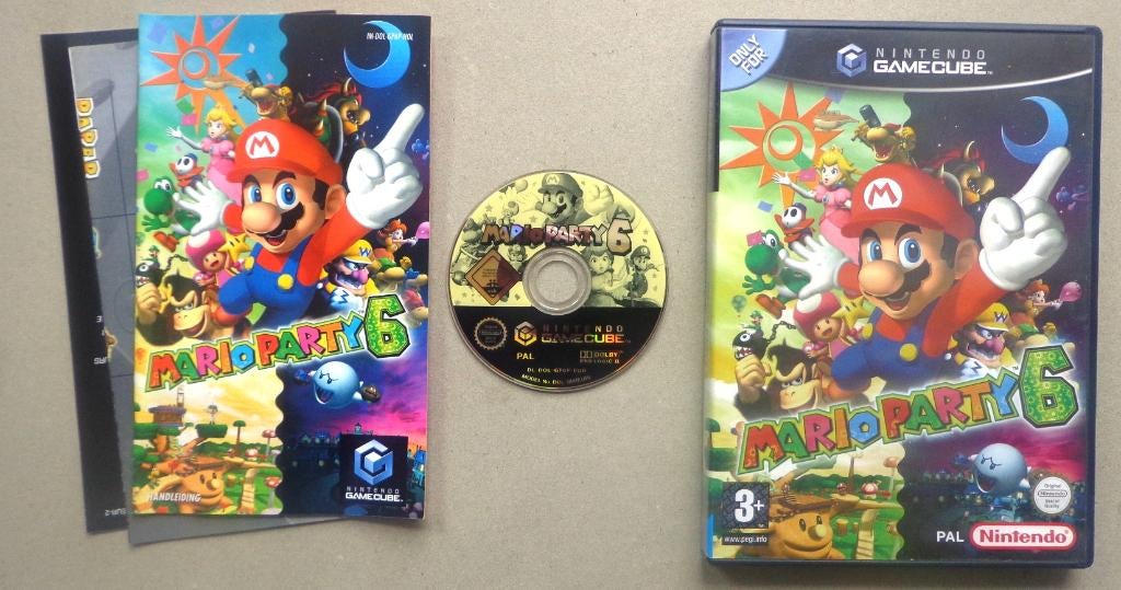 Mario Party 6 voor de Nintendo GameCube Compleet, Ophalen of Verzenden, Zo goed als nieuw