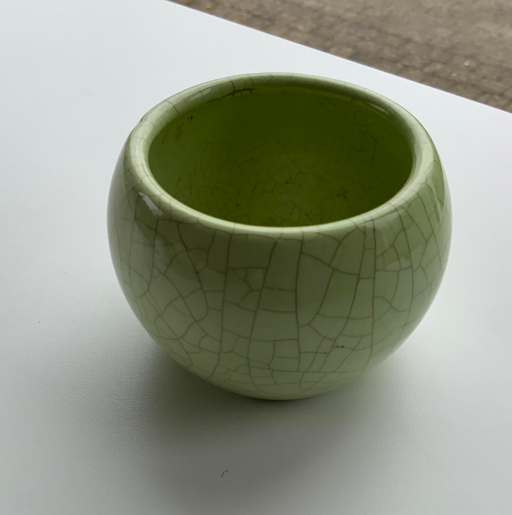 Klein groen bloempotje 6,5cm, Tuin en Terras, Ophalen, Zo goed als nieuw
