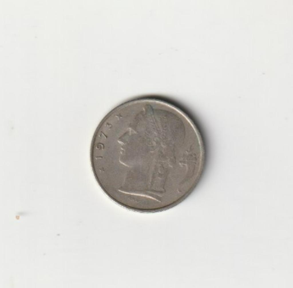 BELGIE BELGIUM  BAUDOUIN 5 FRANK 1973 NL, Ophalen of Verzenden, Metaal, Losse munt