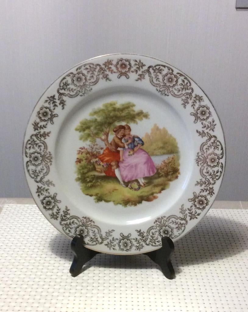 Assiette porcelaine Zeh Scherzer Bavaria Fragonard Ø 26 cm, Antiquités & Art, Antiquités | Porcelaine, Enlèvement ou Envoi