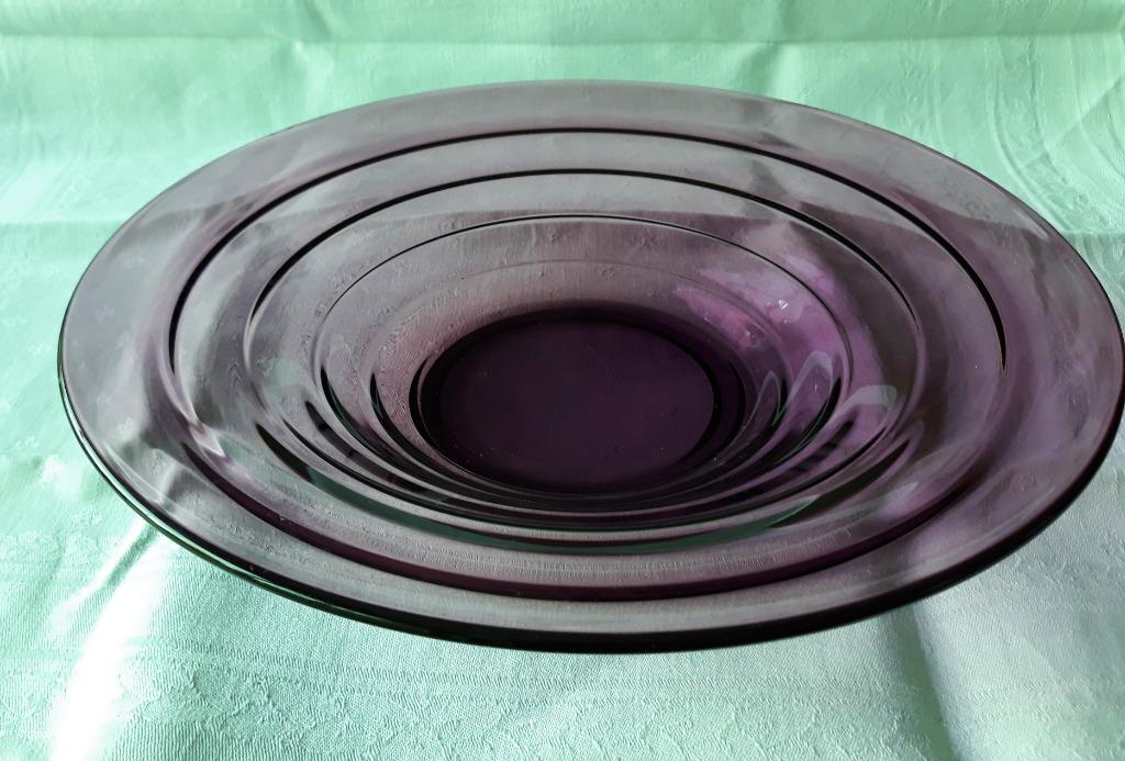 schaal art deco 30 cm paars, Antiek en Kunst, Ophalen of Verzenden