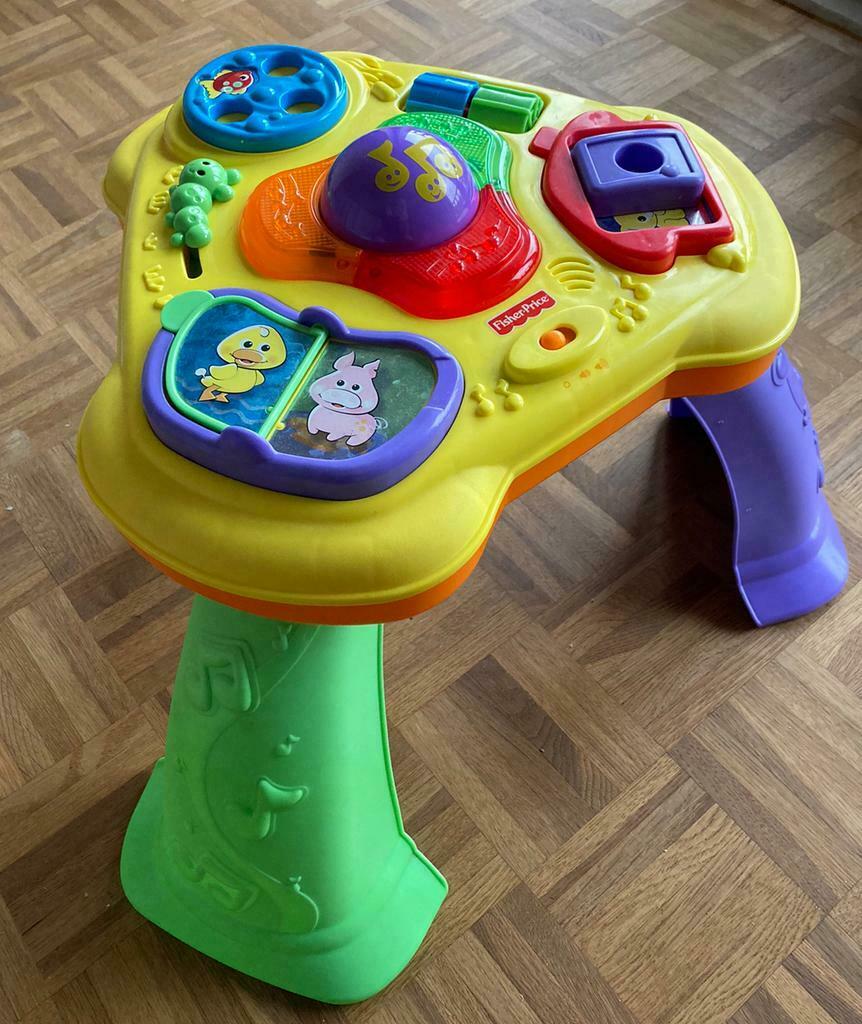 Fisher Price Interactieve speeltafel, Kinderen en Baby's, Ophalen of Verzenden, Zo goed als nieuw, Met licht