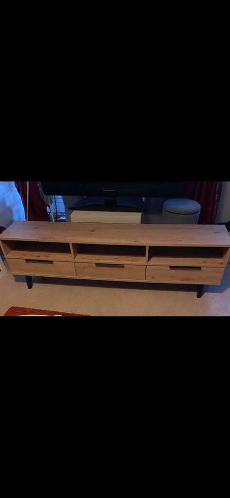 Te koop tv kast beuk kleur tapijt stoel rek tafel kast rek, Caravans en Kamperen, Ophalen, Zo goed als nieuw