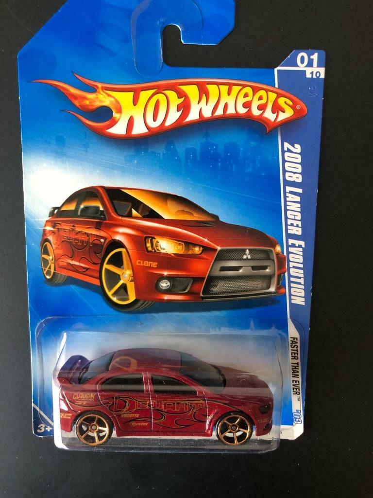 Hot Wheels Mitsubishi 2008 Lancer Evolution Faster Than Ever, Ophalen of Verzenden, Nieuw, Auto