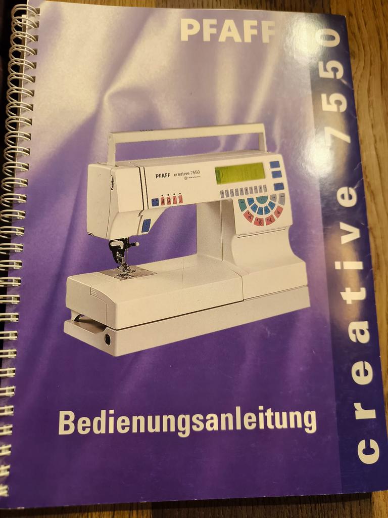 Naaimachine handleiding: PFAFF Creative 7550 in duits, Ophalen of Verzenden, Zo goed als nieuw, Naaimachine, Pfaff