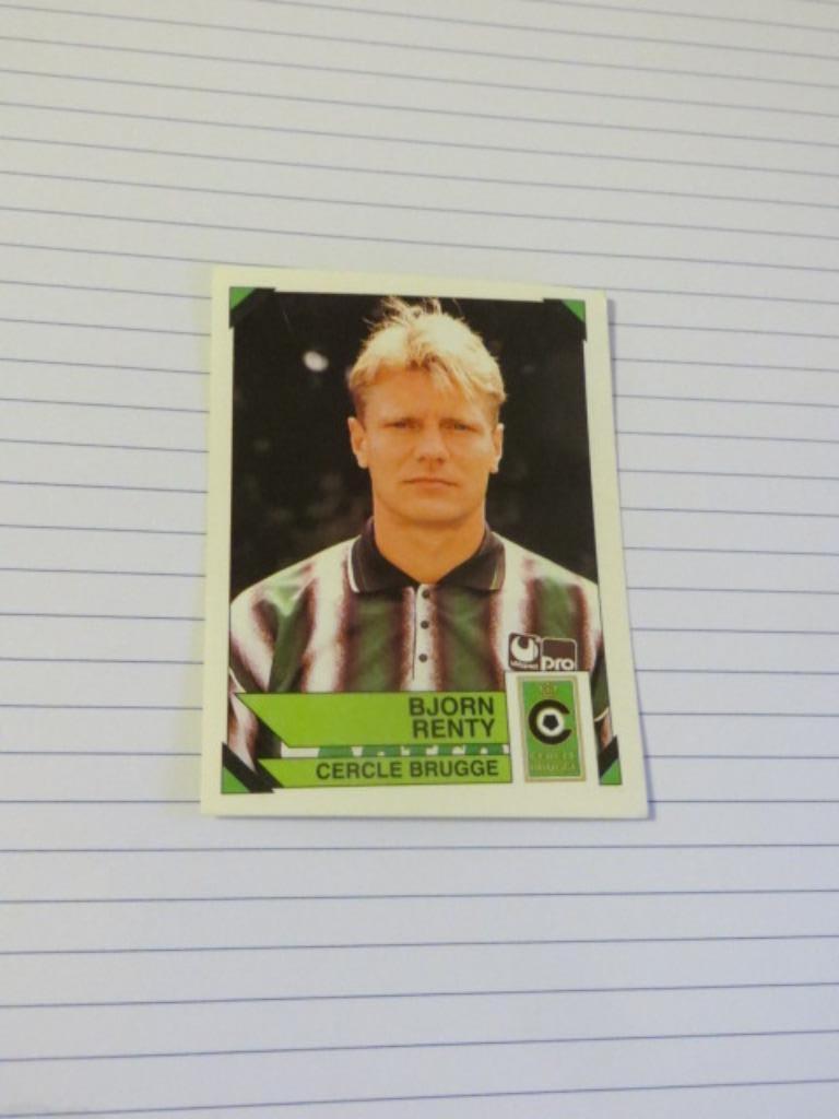 Voetbal: Sticker football 95 :  Bjorn Renty - Cercle Brugge, Enlèvement ou Envoi, Neuf, Autocollant