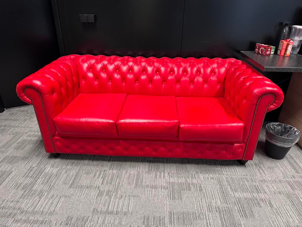 Chesterfield 3 zit  nieuwstaat, Ophalen, Zo goed als nieuw