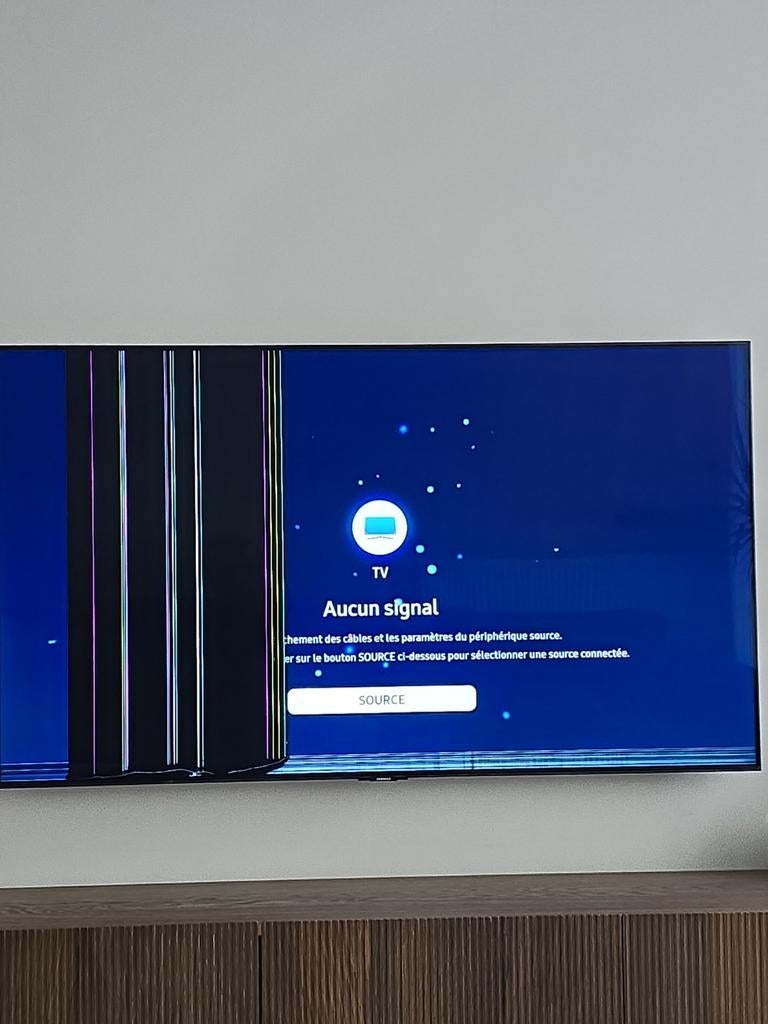 Tv samsung qled 55 pouces pour pièces, TV, Hi-fi & Vidéo, QLED, Utilisé, 4k (UHD), Smart TV