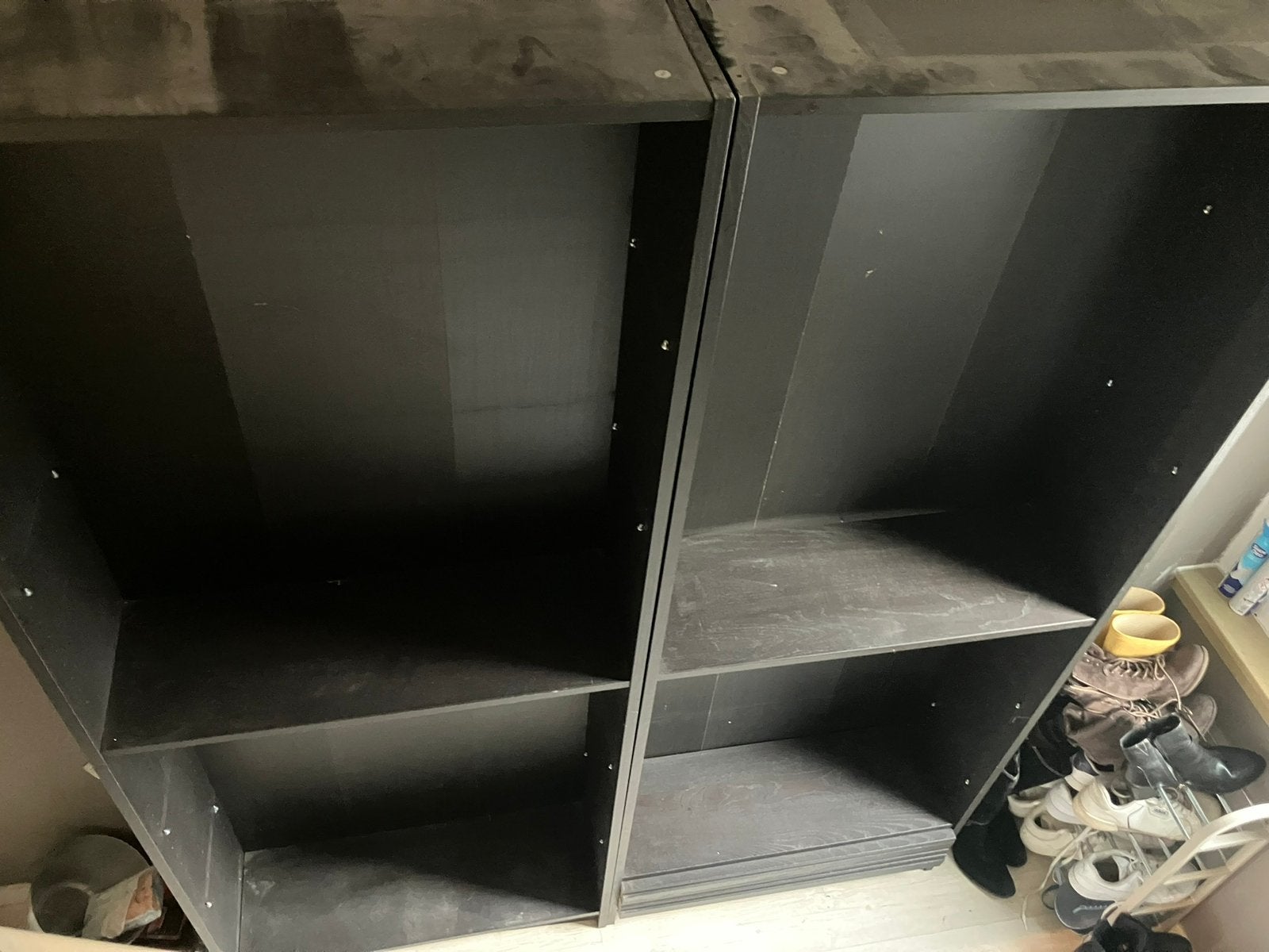 2 x Billy kast zwartbruin, Ophalen, Gebruikt