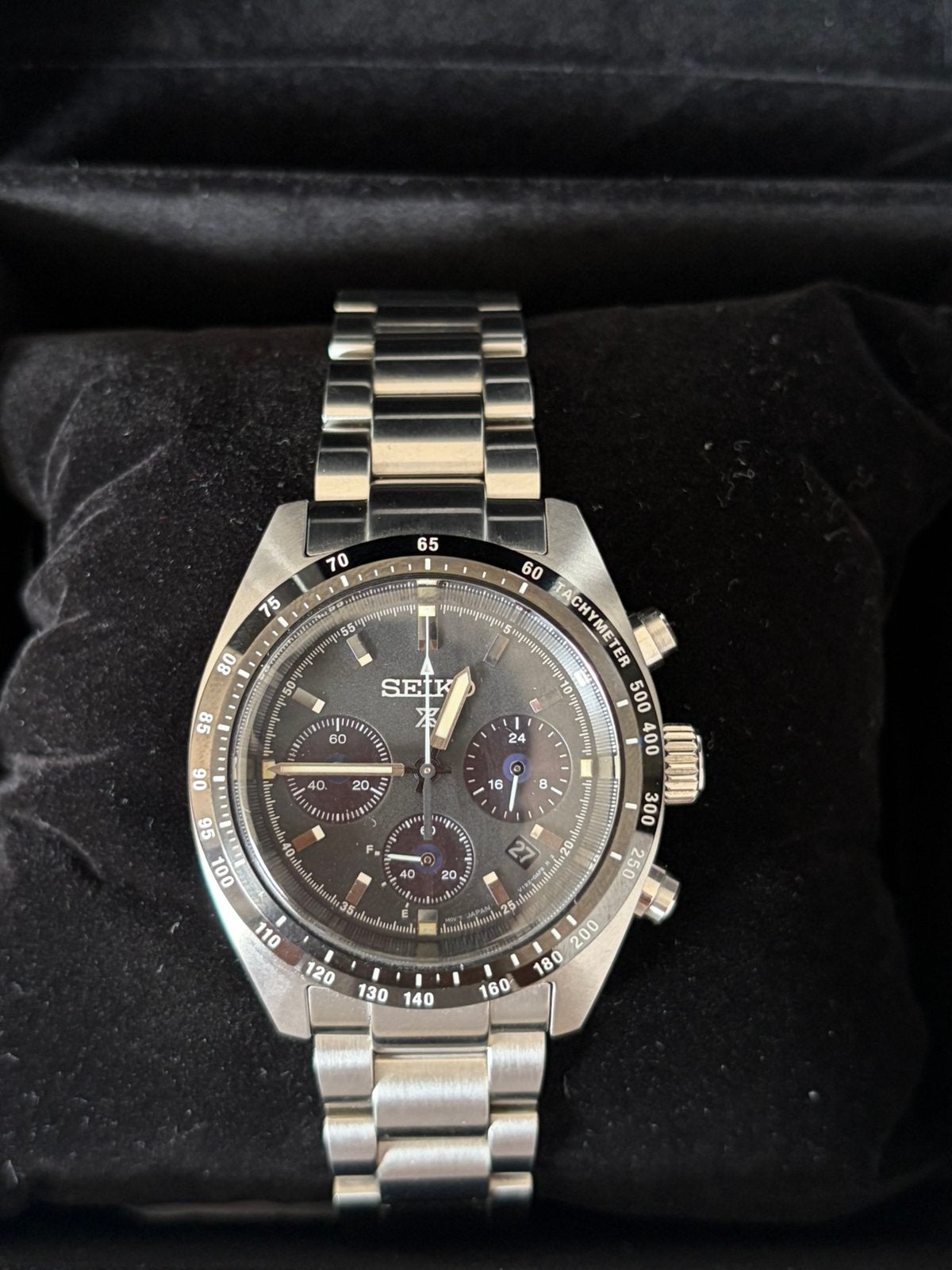 Seiko ssc819p1 - volle doos, Handtassen en Accessoires, Ophalen, Staal, Polshorloge, Zo goed als nieuw